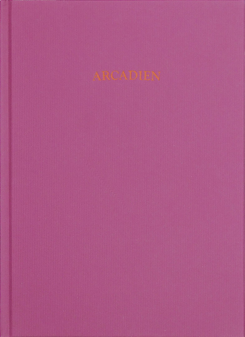 Cover des Buches Arcadien. magentafarben